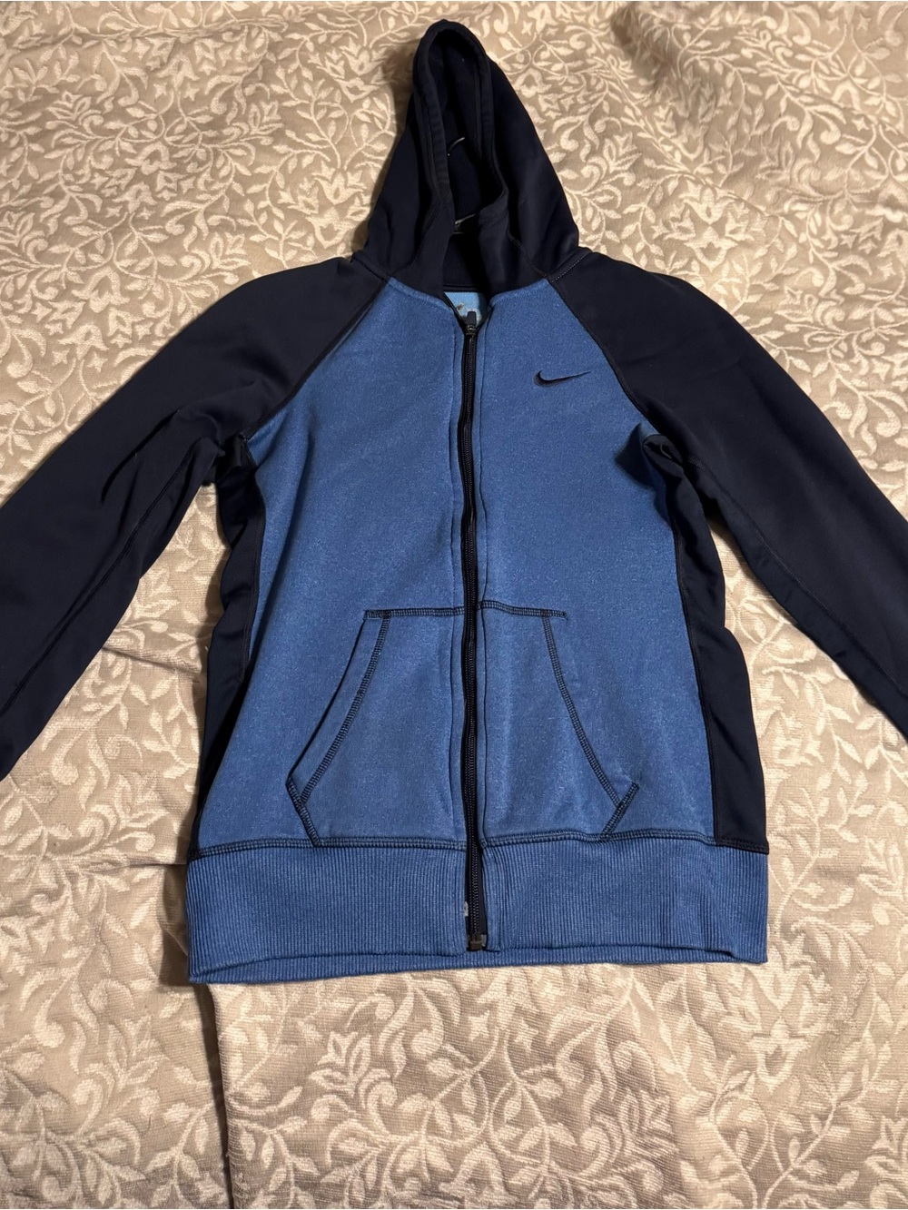 Nike Therma-FIT Women’s Full Zip Hoodie Blue Black Size Small
